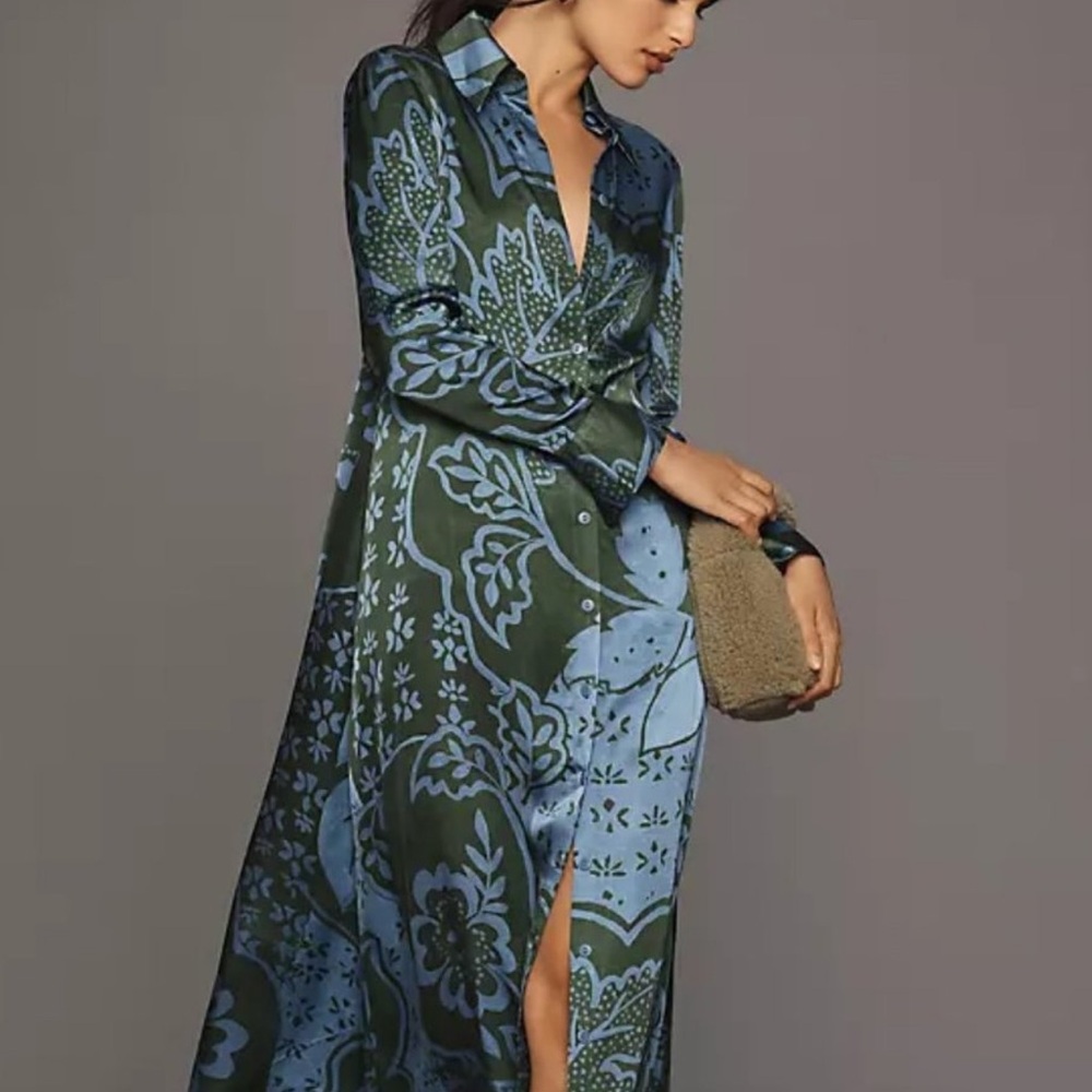 Corey Lynn Calter long sleeve printed shirt dress
